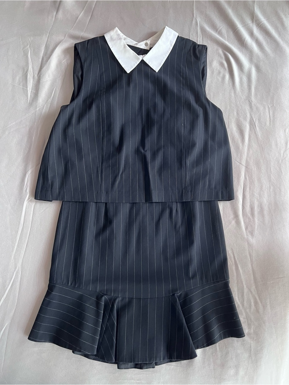 BCBGMaxazria Abygail Collared Pinstripe Dress